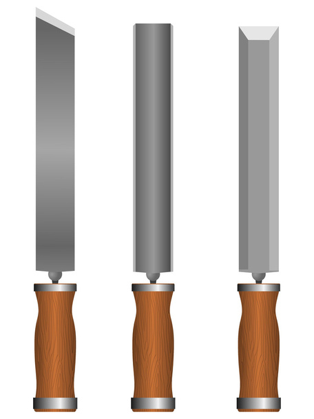 Set of chisels - Вектор, зображення