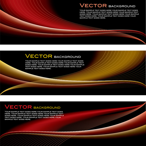 Vector Set of Backgrounds. Abstract Illustration. Waves. Eps10. - ベクター画像