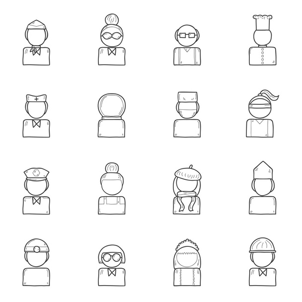 People professions icons - Vector, Image