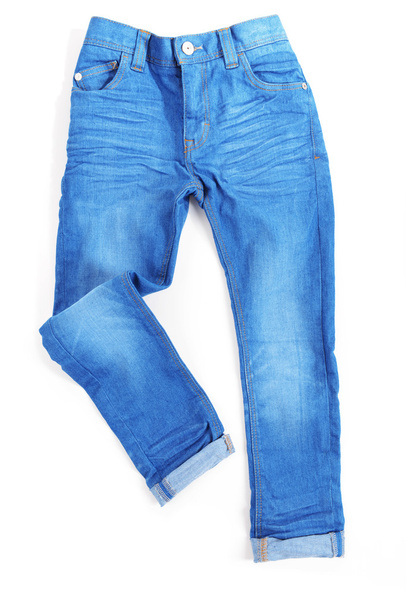 Blue jeans isolated on white background - Φωτογραφία, εικόνα