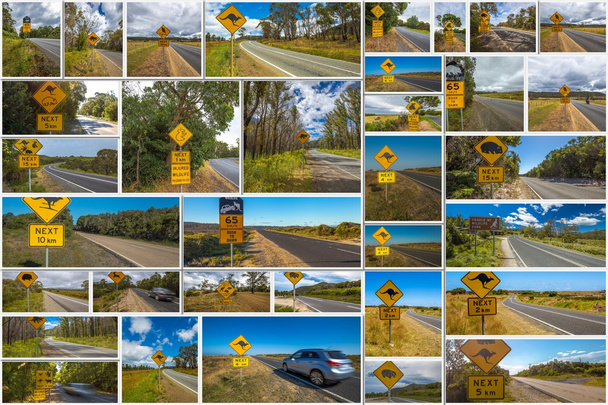 Avustralya kapısı işaretleri kolaj - Fotoğraf, Görsel