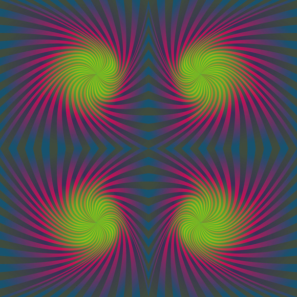 Άνευ ραφής πολύχρωμο ψυχεδελικό spiral μοτίβο - Διάνυσμα, εικόνα