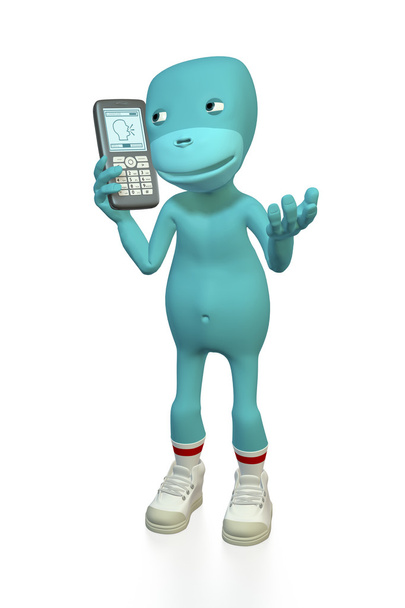 Arnold με κινητό τηλέφωνο - Φωτογραφία, εικόνα