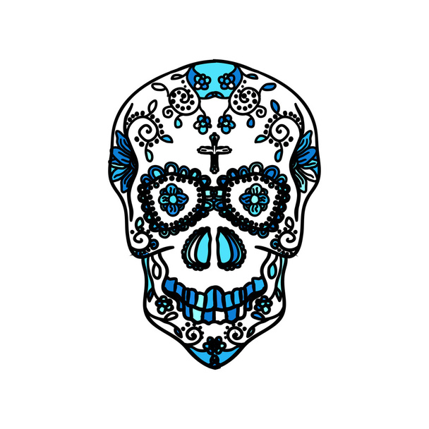 Mexican sugar skull - Vector, Image
