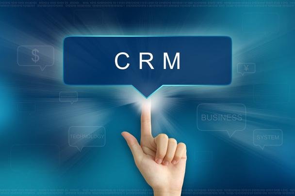 hacer clic en CRM o botón de gestión de relaciones con el cliente
 - Foto, Imagen