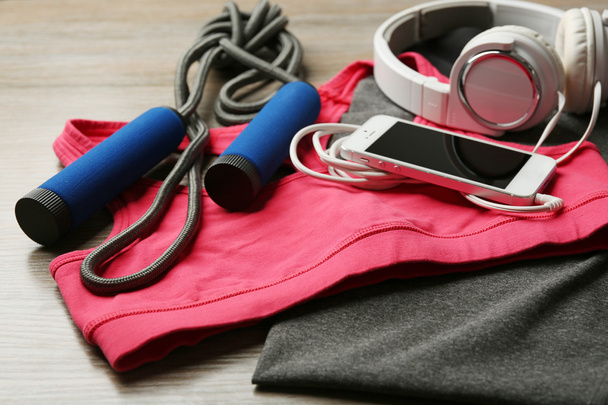 Sport clothes and equipment - Foto, afbeelding