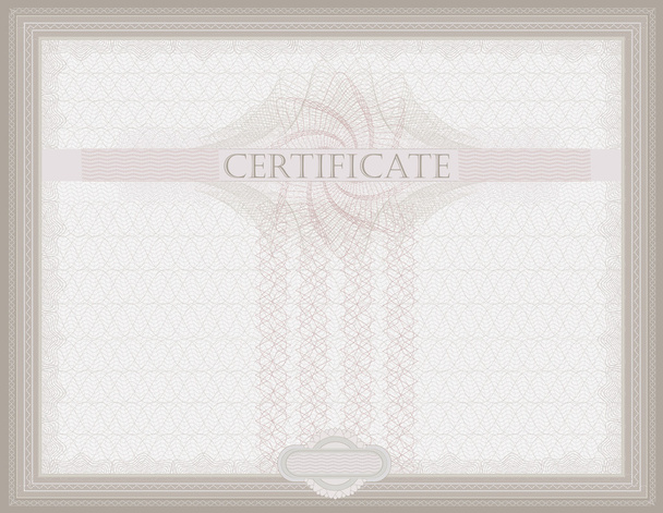 Raster Certificate Guilloche horizontal security - Photo, Image