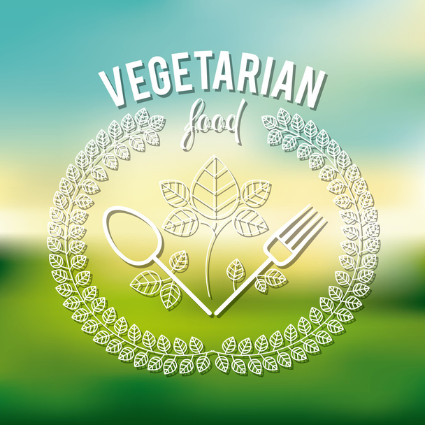 vegetarian food design - Vector, Image