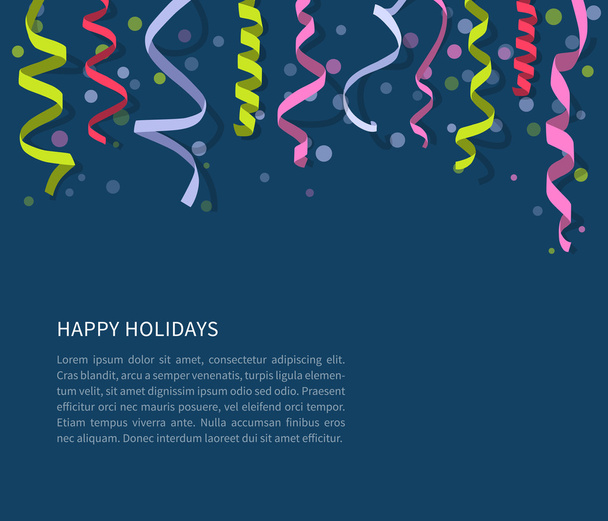Background with flat streamers - Vector, Image