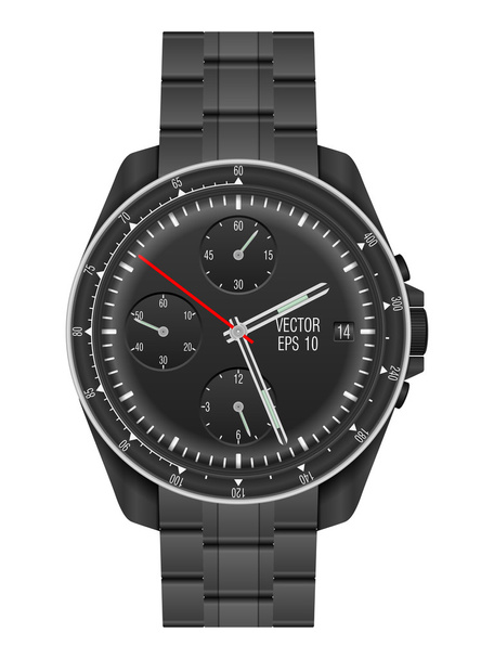 Wristwatch on a white - Vetor, Imagem