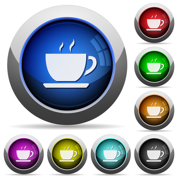 Cofee button set - Vector, Image