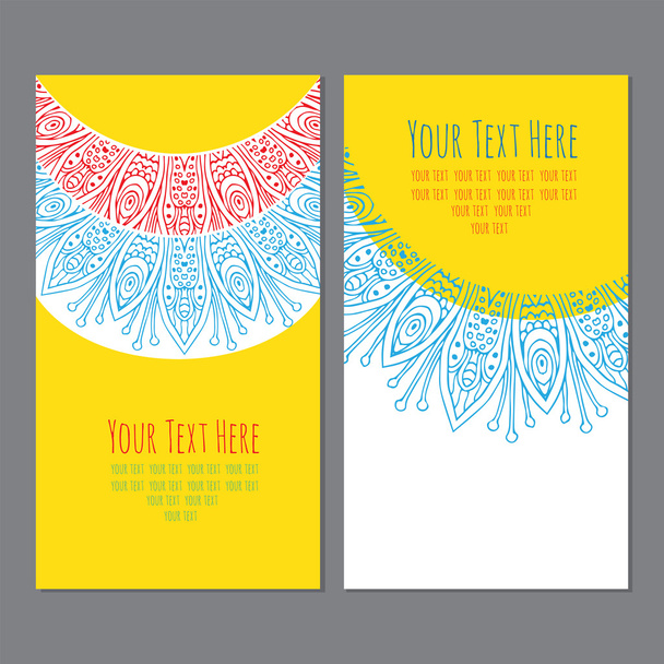 ornament business card - Vector, afbeelding