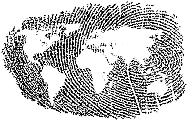 世界の指紋 - ベクター画像
