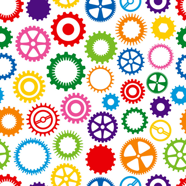 Colorful Cog Background - Vector, Image