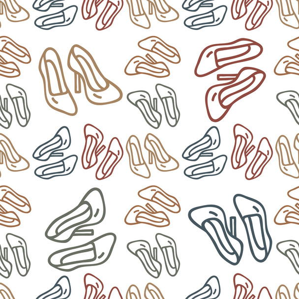 shoes seamless pattern - Vector, afbeelding