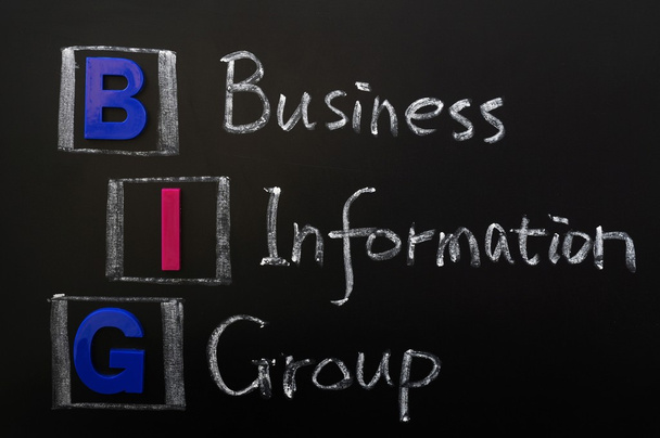 Sigla de BIG - Business Information Group
 - Foto, Imagem