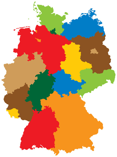 Staten van Duitsland - Vector, afbeelding