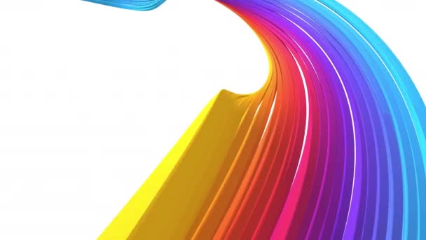 Línea trenzada colorida abstracta, lazo 4K
 - Metraje, vídeo