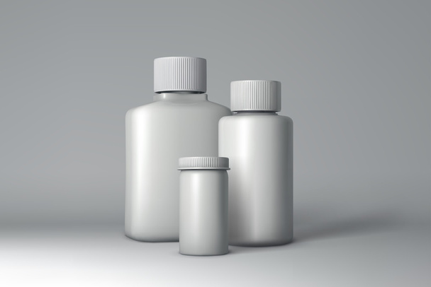 Plastic Bottle Packaging Mock-up. Vector Illustration - Vector, Imagen