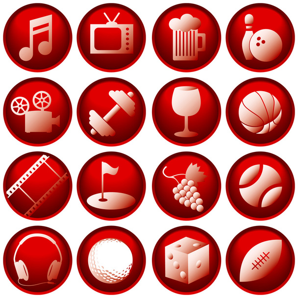 Recreation Icon Buttons - Vector, Image