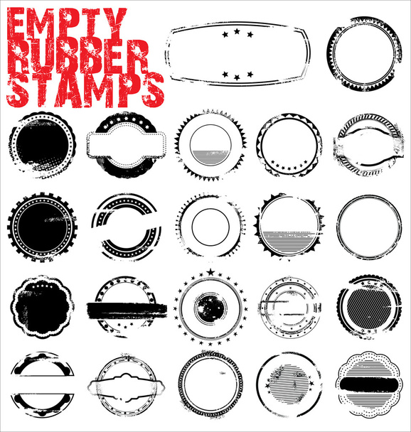 Empty Grunge Rubber Stamps - vector illustration - Vector, Image