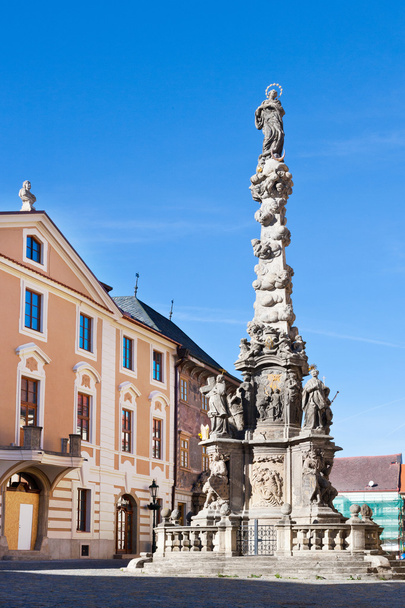 Baroque plaque column, Central Bohemia, Kutna Hora, Czech republic, Europe - Fotoğraf, Görsel