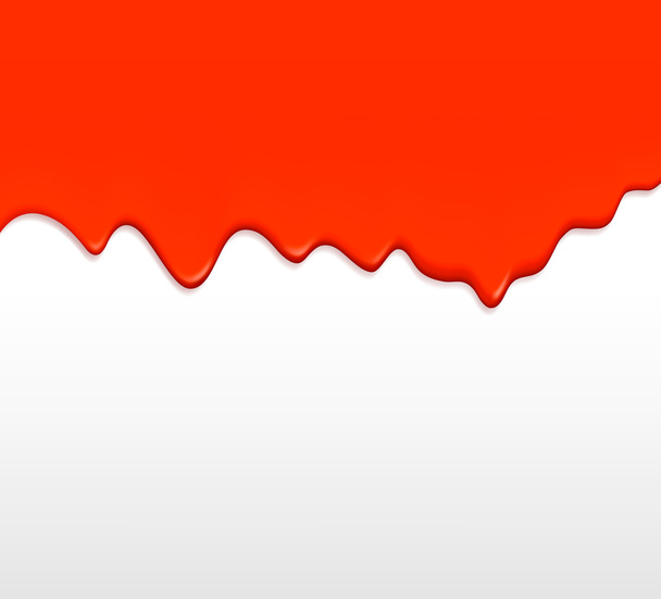 Red paint dripping from a wall. Vector. - Vector, Imagen