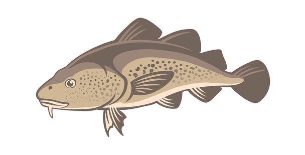 brown cod fish - Vektori, kuva