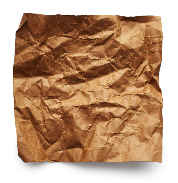 Crumpled paper on white background - Foto, afbeelding