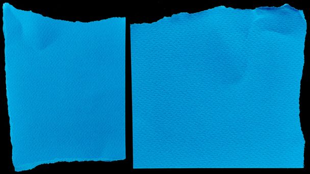 Blue cardboards on black background - Photo, Image