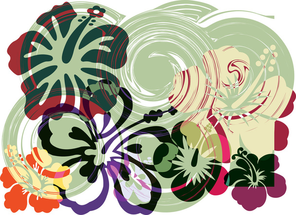 Abstract flowers illustrations - Vetor, Imagem