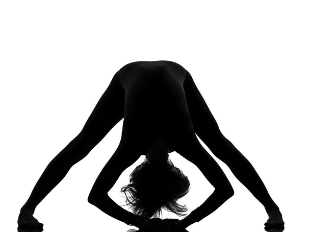 Woman exercising fitness yoga stretching - Foto, Imagen
