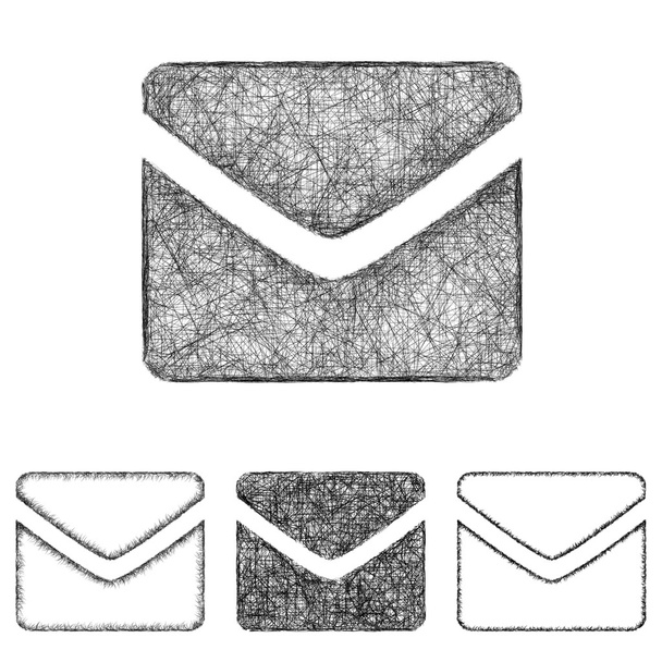 Mail Icon Set - Skizze Linie Art - Vektor, Bild