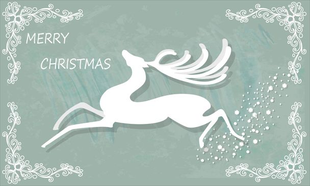 Рождественский северный олень
 - Вектор,изображение