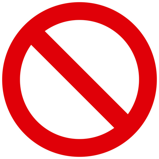 Zeichen nicht erlaubt - Vektor, Bild