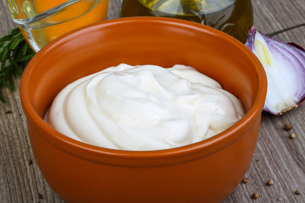 Salsa de mayonesa en bowl - Foto, Imagen