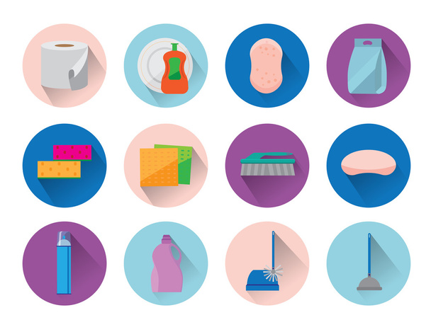 Set icons household chemicals - Wektor, obraz