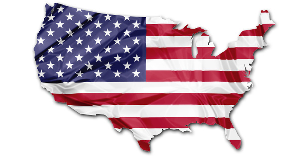 Mapa de Bandera de USA
 - Foto, Imagen