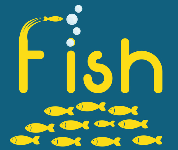 Fischfigurendesign - Vektor, Bild