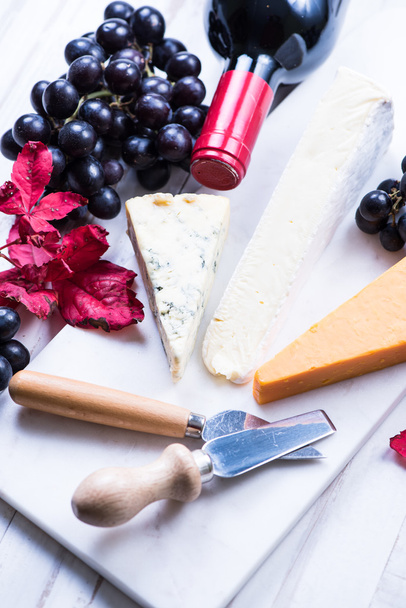 Cheese selection on serving board - Photo, Image