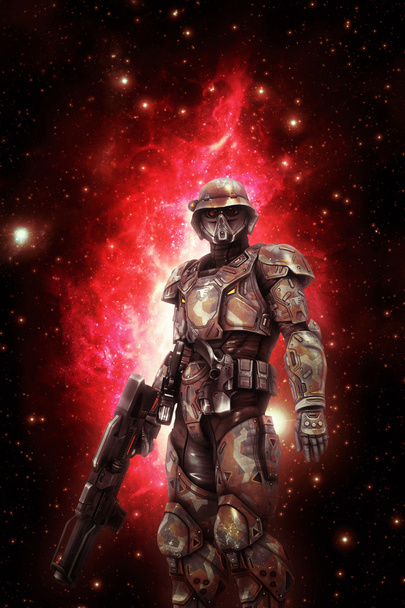 futuristic space trooper soldier - Photo, Image