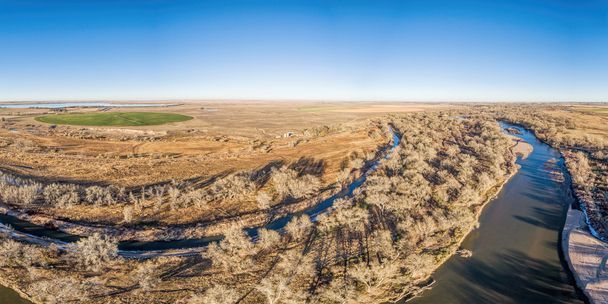 aerial view of eastern Colorado landscape - Photo, Image