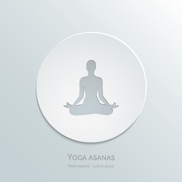 Ikone Yoga Asanas. - Vektor, Bild