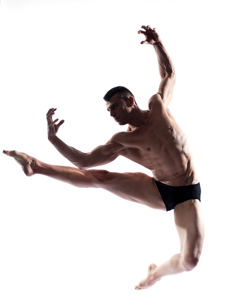 Man dancer gymnastic jump - Zdjęcie, obraz