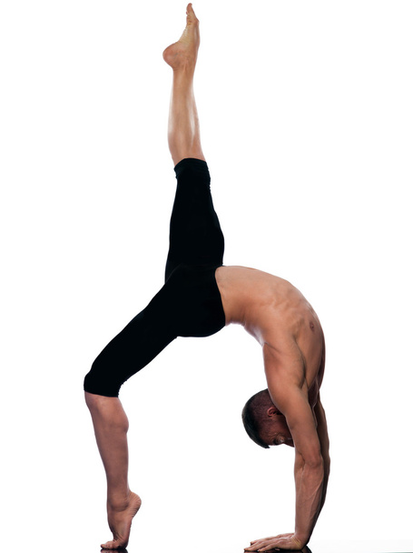 Man portrait gymnastic acrobatics balance - Foto, Bild