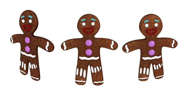 gingerbread man isolated - Photo, Image