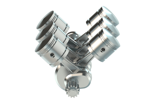 V6 engine pistons - Foto, imagen