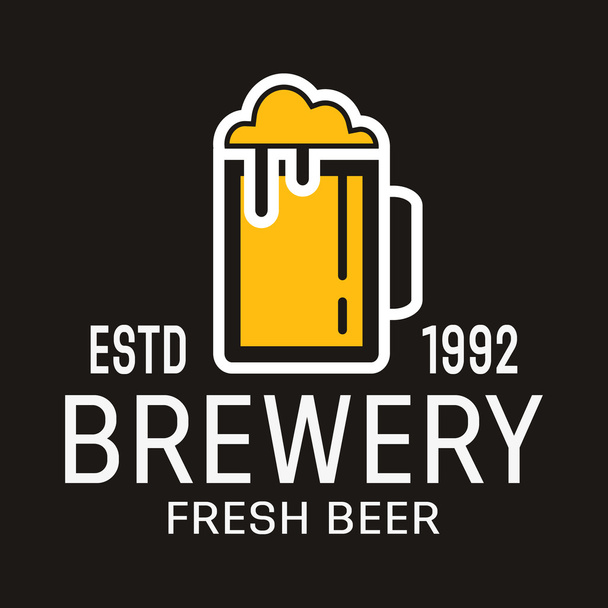 Векторна пивоварня логотип або значок символу
 - Вектор, зображення