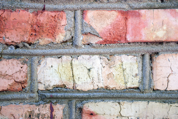 old cracked brick  wall - Fotoğraf, Görsel