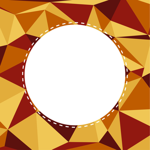 Треугольный фон в теплых приглушенных цветов с белым кругом остроумия
 - Вектор,изображение